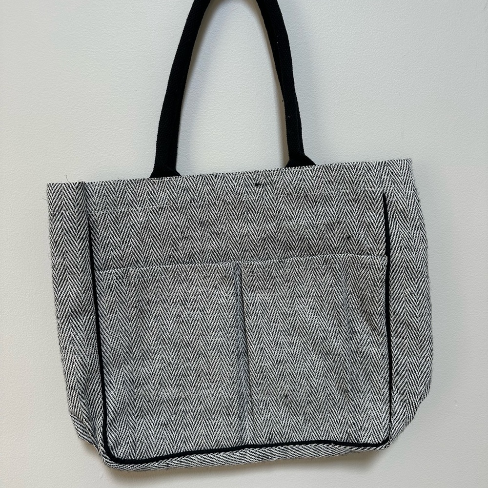 Elegant Black and Gray Women's Tote Bag